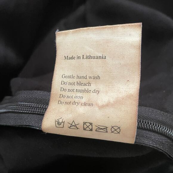 A.W.A.K.E. Mode Asymmetric Vegan Leather Top Black Avant Garde Size S - Picture 9 of 11